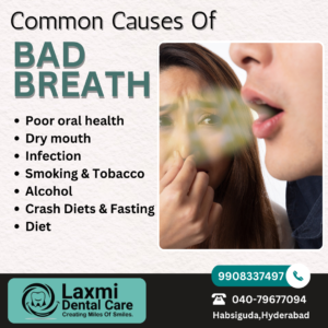 Smoking contributes to bad breath